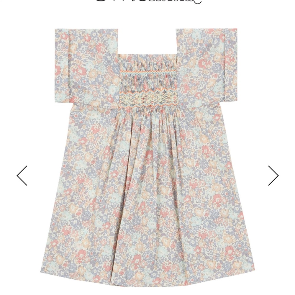 Bonpoint pink Liberty peasant dress
